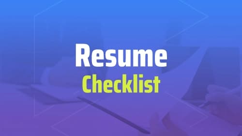 Resume Checklist